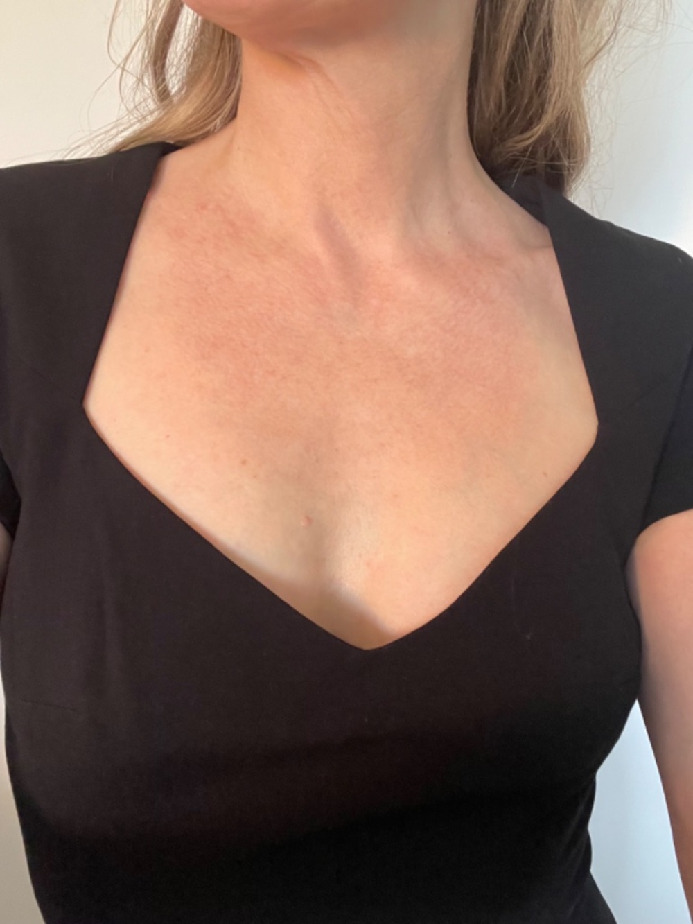 French Connection Black Sweetheart Fit & Flare Dress Sz 2